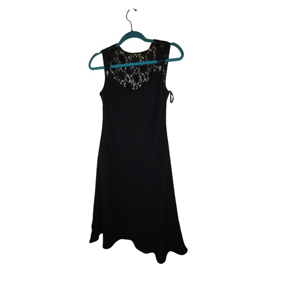 Sassy Dresses & Skirts - Sassy Black Lace Yoke Sleeveless A-Line Cocktail Dress Size 8 NWT M01105809
